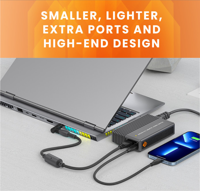 SlimQ F330: A groundbreaking 330W laptop charger designed for gamers and creators